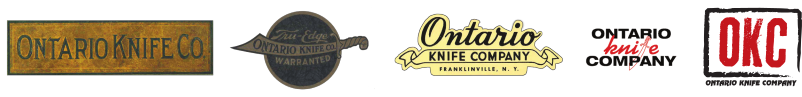 Ontario Knife Company Logos over the Years