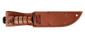 Picture of Short Brown Leather USA Replacement Sheath by KA-BAR®