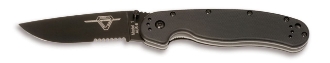 Picture of Black RAT 1 Folder with Partial Serrations | Ontario Knife