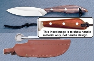 Picture of Grohmann X1SS - #1 | Resinwood Handle | Stainless Steel | Leather Sheath with Sharpening Steel
