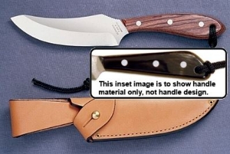 Picture of Grohmann W100C - #100 | Water Buffalo Horn | Carbon Steel | Regular Button Tab Leather Sheath