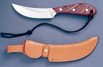 Picture of Grohmann R101C - #101 | Rosewood | Carbon Steel | Regular Button Tab Leather Sheath