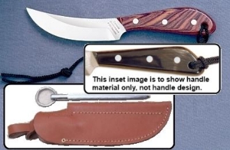 Picture of Grohmann W101CS - #101 | Water Buffalo Horn | Carbon Steel | Leather Sheath with Pouch with Sharpening Steel