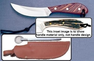 Picture of Grohmann H101CS - #101 | Stag Horn | Carbon Steel | Leather Sheath with Pouch with Sharpening Steel