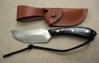 Picture of Grohmann W103S - #103 | Water Buffalo Horn | Stainless Steel | Regular Button Tab Sheath