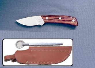 Picture of Grohmann R104SFS - #104 | Rosewood | Stainless Steel | Leather Sheath with Pouch with Sharpening Steel