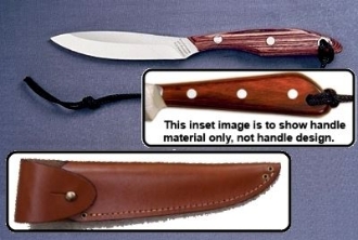Picture of Grohmann X2SA - #2 | Resinwood | Stainless Steel | Overlap Leather Sheath