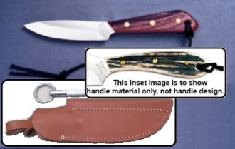Picture of Grohmann H3CS - #3 | Stag Horn | Carbon Steel |  Leather Sheath with Sheath with Pouch with Sharpening steel