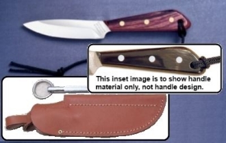 Picture of Grohmann W3SS - #3 | Water Buffalo Horn | Stainless Steel | Leather Sheath with Pouch with Sharpening Steel