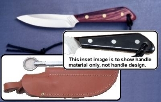 Picture of Grohmann M3SS - #3 | Micarta | Stainless Steel | Leather Sheath with Pouch with Sharpening Steel
