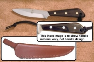 Picture of Grohmann W3SW - #3 | Water Buffalo Horn | Serrated Stainless Steel | Regular Open Leather Sheath