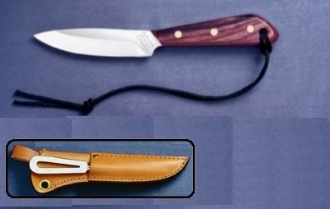 Picture of Grohmann R3SM - #3 | Rosewood | Stainless Steel | Leather Sheath with Marlin Spike and Shackler Tool