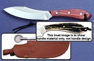 Picture of Grohmann H4SS - #4 | Stag Horn | Stainless Steel | Leather Sheath With Sharpening Steel