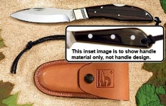 Picture of D.H.Russell Lockblade - High Lustre Water Buffalo Horn Handle - Stainless Steel - Regular Overlap Sheath by Grohmann®