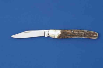 Picture of #360s Slimline Pocket Knife - Stag Horn Handle - Stainless Steel Blade  by Grohmann®