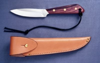 Picture of Grohmann R3SA - #3 | Rosewood | Stainless Steel | Overlap Leather Sheath