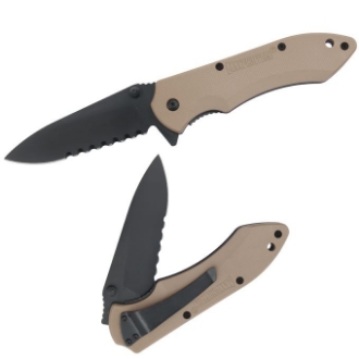 Picture of Ferox Folding Knife (Serrated Blade / Khaki Handle)