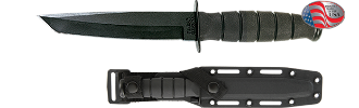 Picture of Short KA-BAR® Black Tanto With Glass Filled Nylon Sheath