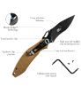 Krait Knife Spear Folder by First Tactical®